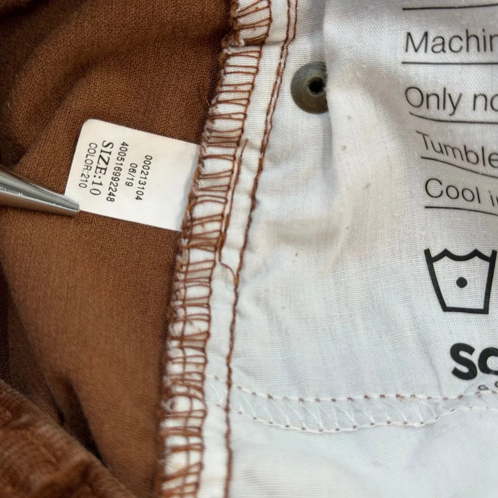 Sonoma Corduroy Pants Womens 10 Brown Good Stretch‎ Straight Leg 000213104